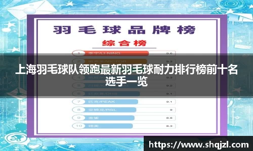 上海羽毛球队领跑最新羽毛球耐力排行榜前十名选手一览